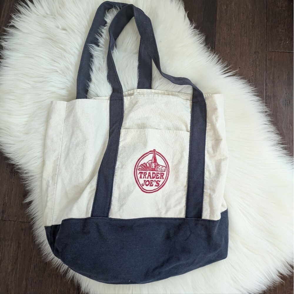 Trader Joe's Canvas Tote Bag Trader Joe's Large E… - image 1